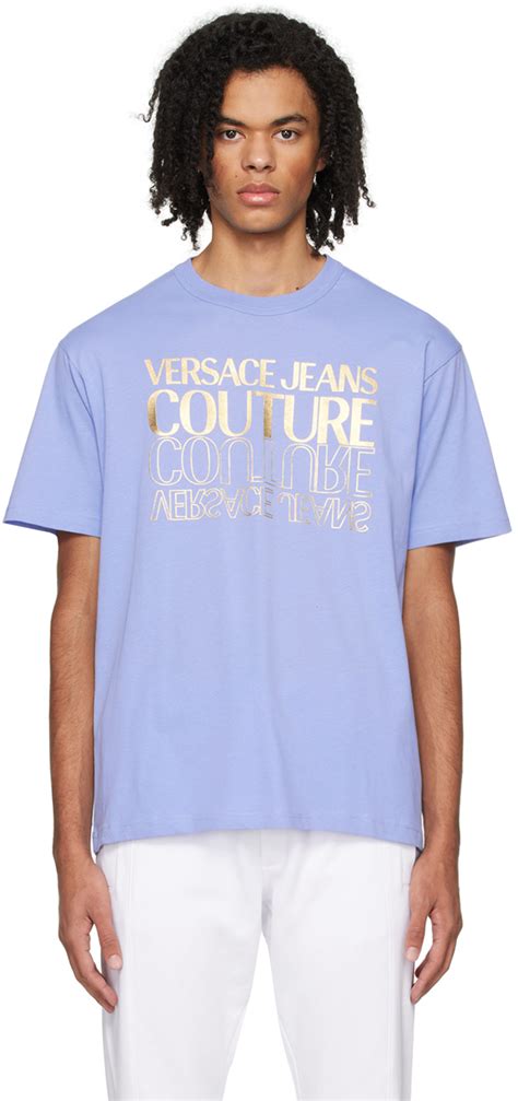 versace jeans couture t shirt white blue|Versace Jeans Couture outlet.